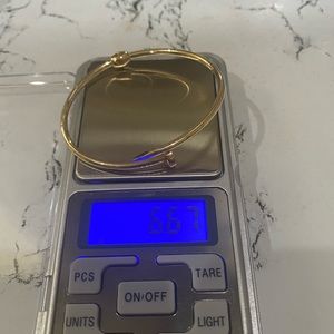 Nail bangle real gold 18k-750 stamped